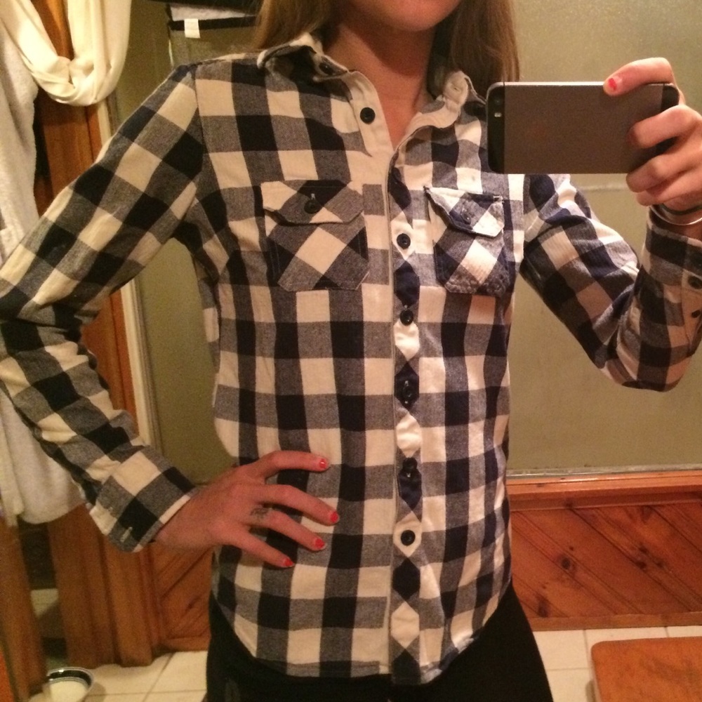 Lands End Canvas Long Sleeve Button Up